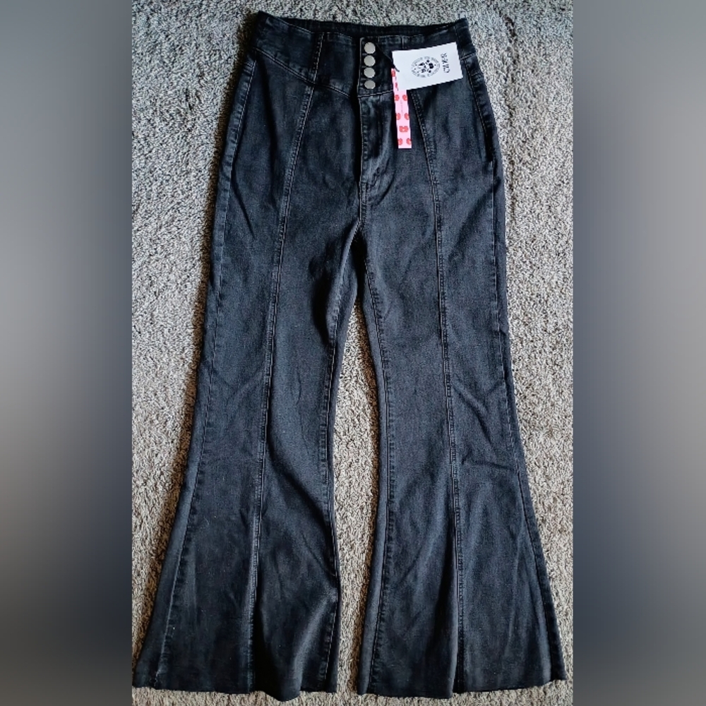 Cider High Rise Wide Flare Jeans
